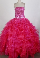 Exquisite Ball Gown Strapless Floor-length Quinceanera Dress