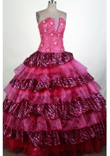 Exquisite Ball Gown Strapless Floor-length Quinceanera Dress