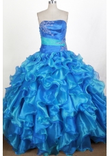 Formal  Ball Gown Strapless Floor-length Quinceanera Dress