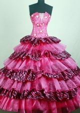 Pretty Ball Gown Strapless Floor-length Quinceanera Dress