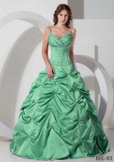 Princess Spaghetti Straps Discount Quinceanera Dress With Beading