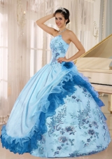 Applqiues and Hand Made Flowers For 2014 Quinceanera Dress