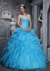 Beautiful Sweetheart 2014 Quinceanera Dress with Beading Appliques