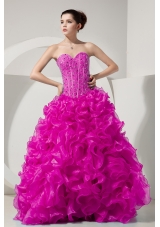 Pretty Princess Sweetheart Long Quinceanera Dresses with Beading