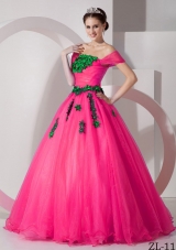 Modest Princess Off The Shoulder Quinceanera Dresses with Organza Appliques