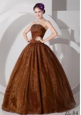 2014 Beautiful A-line Sweetheart Quinceanera Dresses with Ruching and Beading
