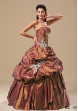 Beautiful 2014 Princess Appliques Quinceanera Dresses