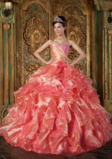 Exquisite Ball Gown Strapless Beading and Ruffles Dresses For Quinceaneras