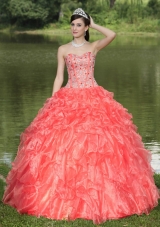 Lovely Sweetheart Beading and Ruffles Quinceanera Dresses with Organza
