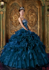 2014 Beautiful Puffy Strapless Quinceanera Dreses with Ruffles