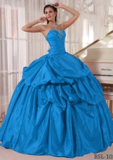 Cheap Ball Gown Sweetheart Floor-length Beading Quinceanera Gowns