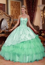 Elegant Sweetheart Quinceanera Dresses with Embroidery and Layers