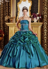 New Ball Gown Strapless Pick-ups Quinceanera Dresses for Military Ball