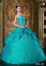 Pretty Ball Gown Appliques Quinceanera Dresses with Sweetheart