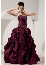 Princess Strapless Organza Sweet Sixteen Dresses with Beading