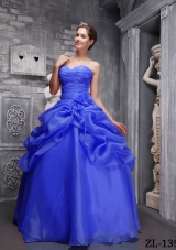 2014 Classical Puffy Sweethrart Beading and Ruching Quinceanera Dresses