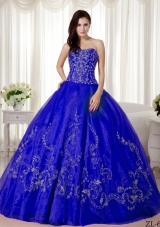 2014 Puffy Sweetheart Beading and Embroidery Quinceanera Dresses