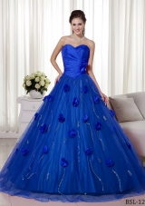 Princess Sweetheart Brush Train for 2014 Quincenera Dresses with Beading