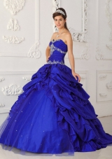 2014 Beading Princess Sweetheart with Appliques Quinceanera Dresses