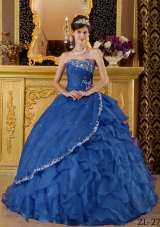 2014 Elegant Puffy Sweetheart Appliques Quinceanera Dresses