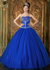 2014 Pretty Royal Quinceanera Dress Princess Sweetheart with Beading