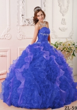 2014 Puffy Sweetheart with Appliques and Beading Quinceanera Dresses