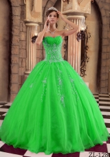 New Style Princess Organza Beading Quinceanera Dresses with Sweetheart