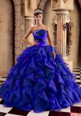 2014 Gorgeous Puffy Strapless Quinceanera Dresses with Ruffles