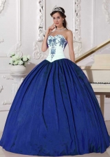 Cheap Puffy Sweetheart 2014 Embroidery Quinceanera Gowns
