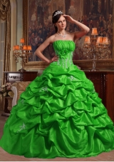 Fashionable Strapless Appliques Quinceanera Dresses for 2014