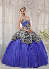 Purple Puffy Sweetheart Ruffles Quinceanera Dress for 2014