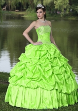 2014 Discount Strapless Quinceanera Dresses With Beaded Decorate