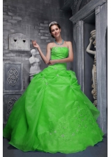 Beautiful Puffy Strapless Sweet 16 Dresses with Appliques