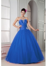 Cute Puffy Sweetheart Beading Quinceanea Dress for 2014