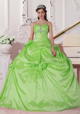 Discount Ball Gown Sweetheart Taffeta Beading Quinceanera Dresses