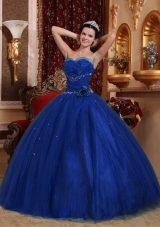 Simple Sweetheart 2014 Beading Quinceanera Dresses for Military Ball