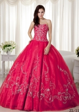 Puffy Sweetheart Floor-length Beading and Embroidery for 2014 Quinceanera Dress