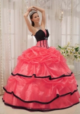 2014 Popular Colourful Puffy Strapless Beading Quinceanera Dress with Pick-ups