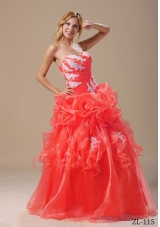 Appliques Sweetheart 2014 Quinceanera Dresseses in Red