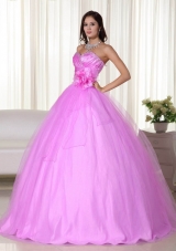 Princess Sweetheart Tulle Quinceanera Dress with Flowers and Beading