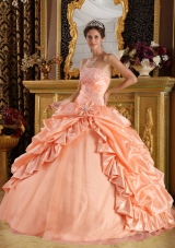 Puffy Strapless Sweet 16 Dresses with Beading and Pick-ups