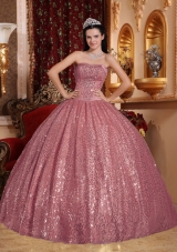 Sweetheart Puffy Sequins Cheap Sweet 16 Dresses On Sale