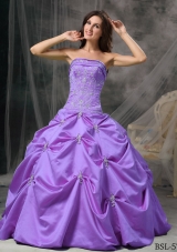 Modest Strapless Beading The Super Hot Quinceanera Dress with Pick-ups