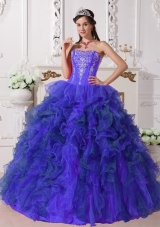 Sweetheart Sweet 16 Dresses with Organza Ruffles and Embroidery