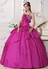Cheap Ball Gown Straps 2014 Quinceanera Dresses with Beading