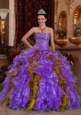 Exclusive Ball Gown Sweetheart Beading Ruffles Quinceanera Dress