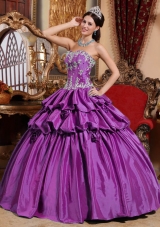 Ball Gown Sweetheart Appliques Dresses For a Quinceanera for 2014