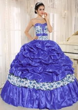 Ball Gown Sweetheart Beaded and Pick-ups For Purple Quinceanera Dress