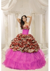 New Style Leopard 2014 Quinceanera Dresses With Beaded Decorate