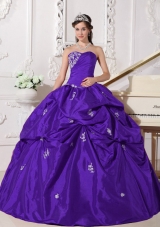Purple Sweetheart Beading 2014 New Pick-ups Quinceanera Dress